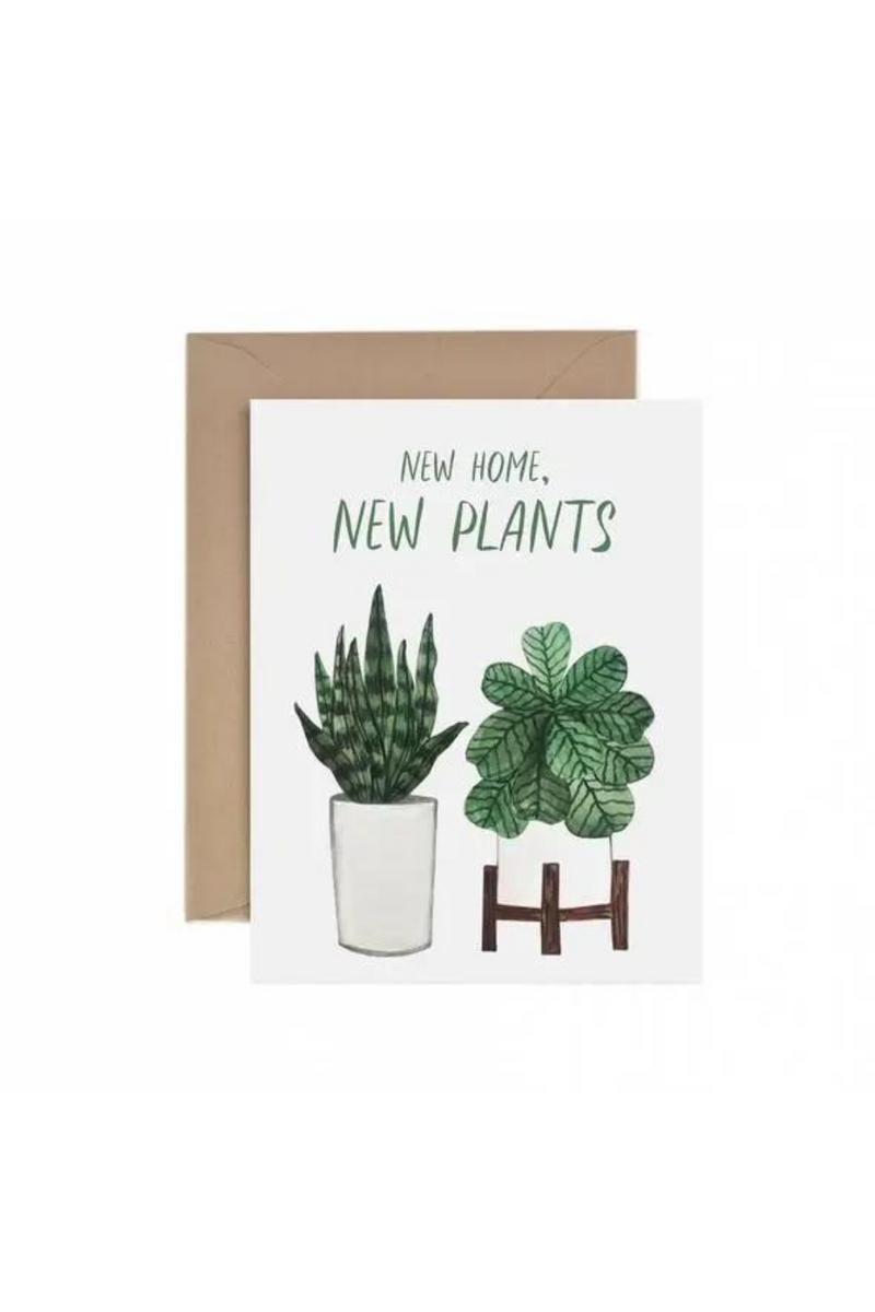 New Home New Plants Greeting Card