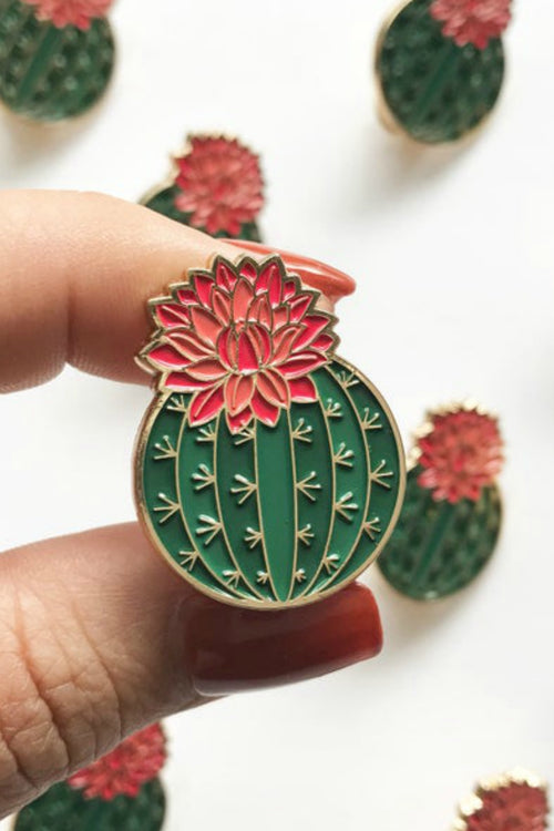 Julia Blooming Cactus Lapel Pin-Paper Anchor Co.-ECOVIBE
