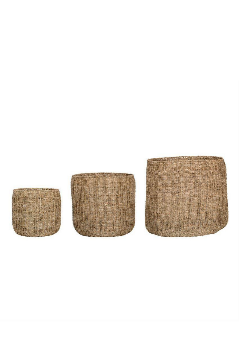 Bloomingville Angled Natural Seagrass Baskets
