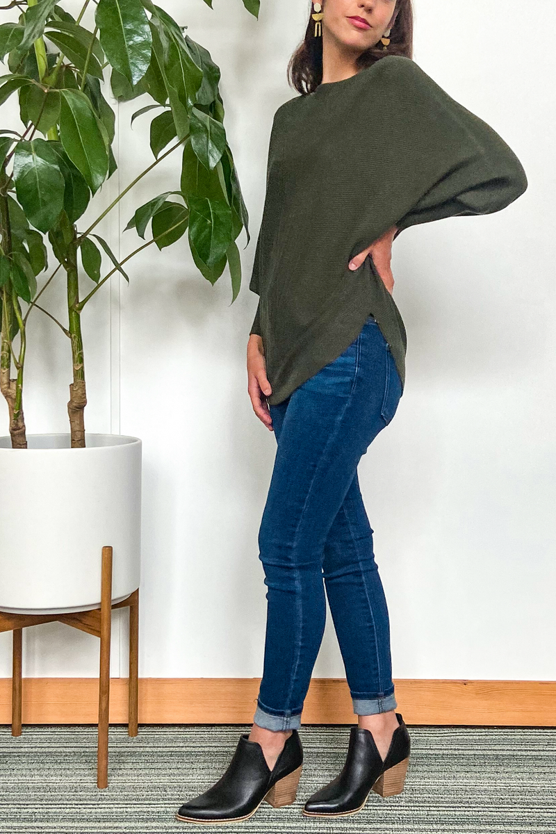 EcoVibe Brynn Sweater in Olive