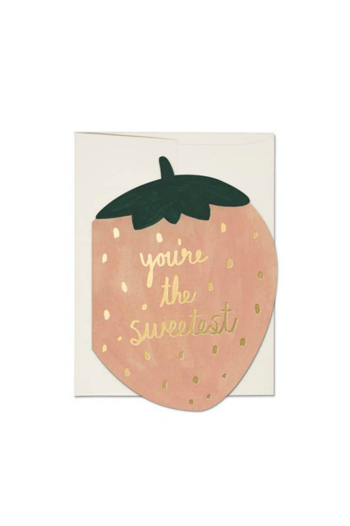 Red Cap Cards You're The Sweetest Strawberry Greeting Card