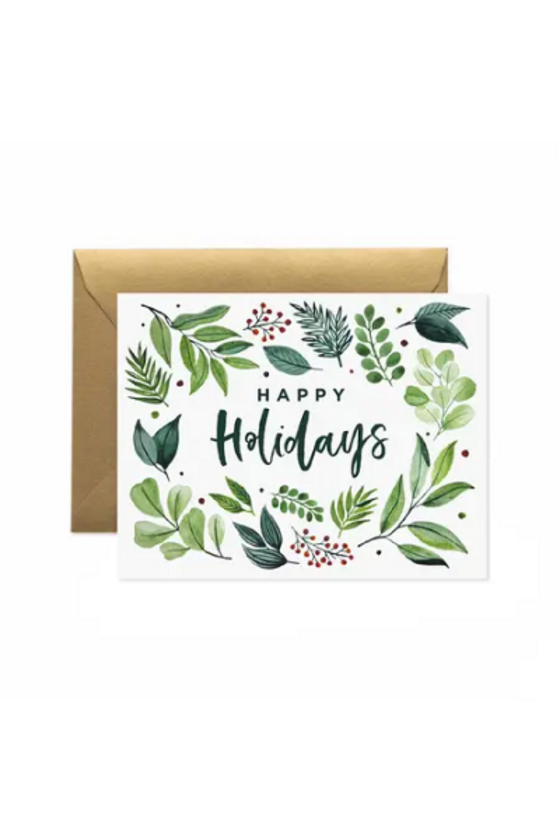Paper-Anchor-Co-Happy Holidays-Foliage-Greeting-Card