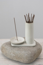 Creative-Coop-Matte-White-Ceramic-Incense-Dish-Holder