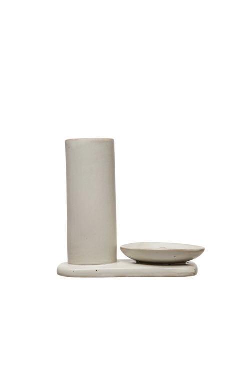 Creative-Coop-Matte-White-Ceramic-Incense-Dish-Holder