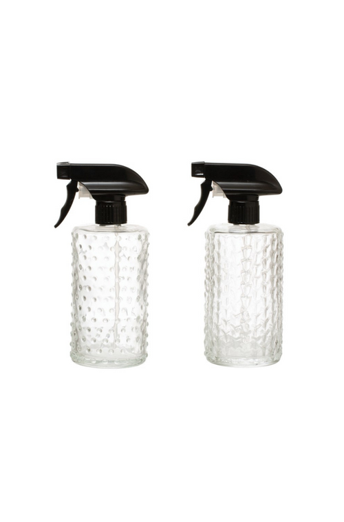 Embossed Glass Spray Bottle