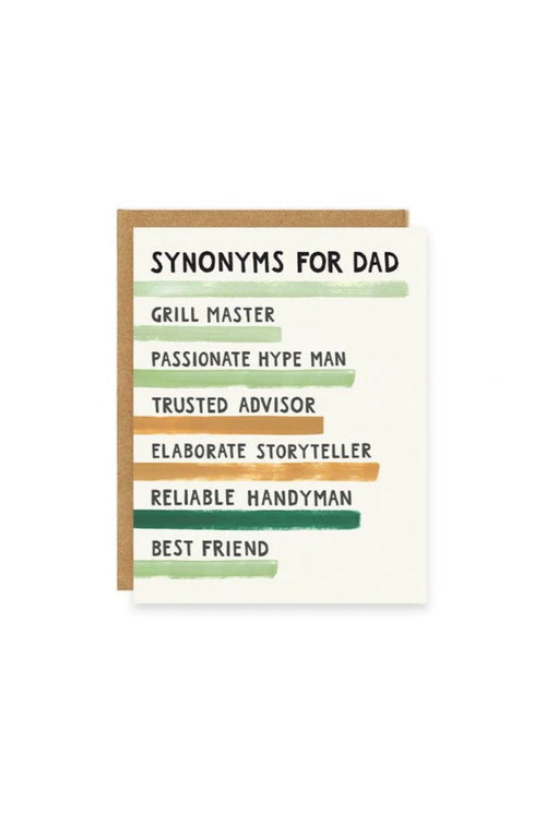 One Canoe Two Father's Day Synonyms Greeting Card