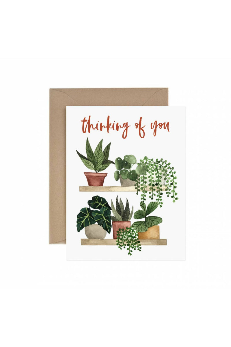 Paper Anchor Co. Thinking of You Plant Shelf Greeting Card