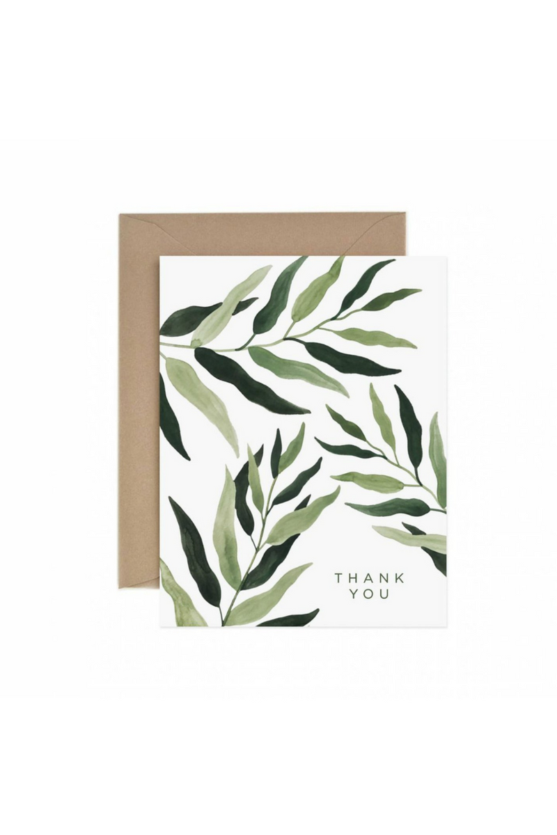 Paper Anchor Co. Eucalyptus Thank You Greeting Card