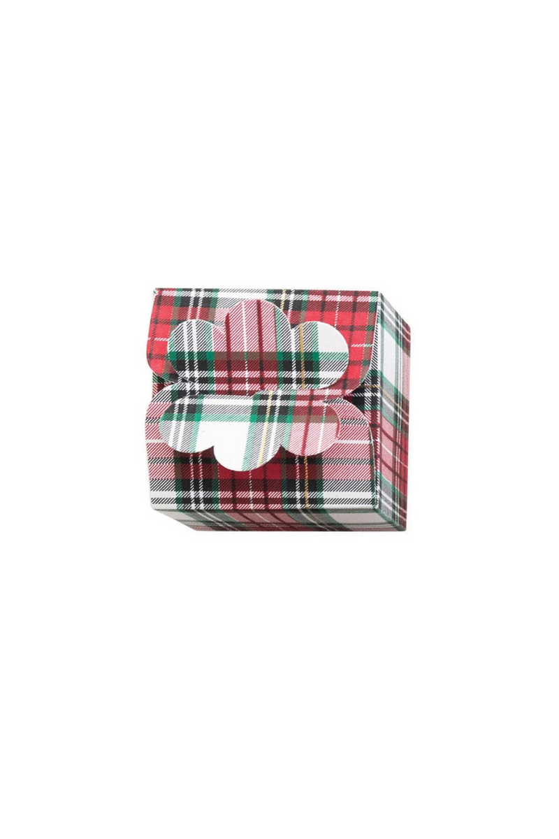 Creative Co-Op Festive Recycled Paper Square Gift Box