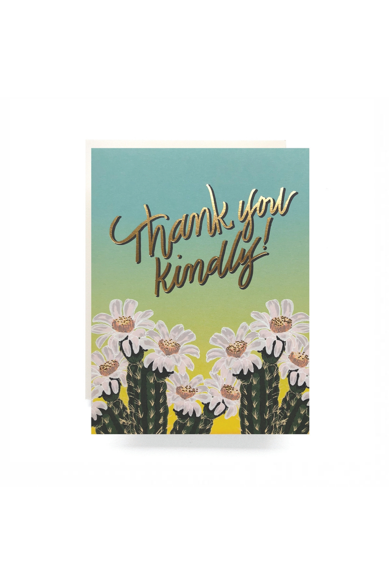 Antiquaria Cactus Ombre Thanks Greeting Card