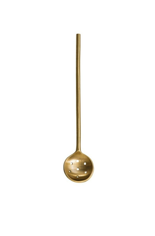 Antique Brass Olive Spoon