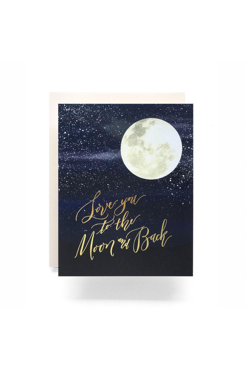EcoVibe Style - Love You To The Moon Greeting Card,