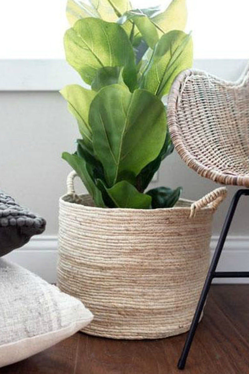 Texture by Design Ideas Maiz Basket with Handles