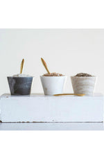 2 of 2:Marble Bowl + Brass Spoon Set