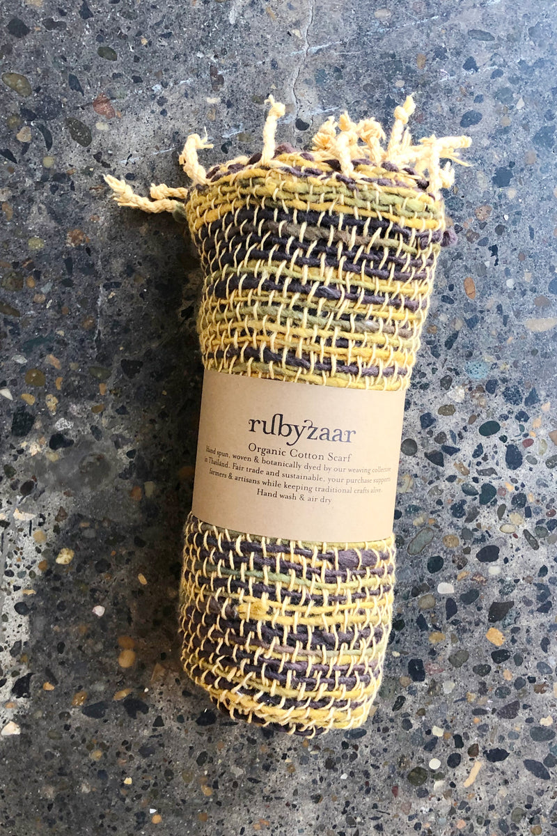 Rubyzaar Organic Cotton Scarf Golden Plum
