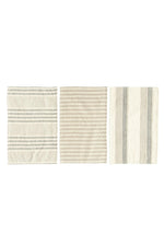Creative Co-Op Neutral Striped Cotton Tea Towels