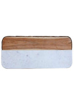EcoVibe Style - White Marble & Mango Wood Cheese Board, KitchenwareCreative Co-op White Marble + Mango Wood Live Edge Board